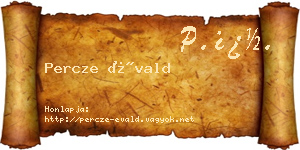 Percze Évald névjegykártya